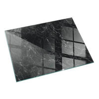 GLASPLATTE für Kamin 120x80 cm Schwarz - Schwarz, Glas (120/80/0.4cm) - ArtPrintCave