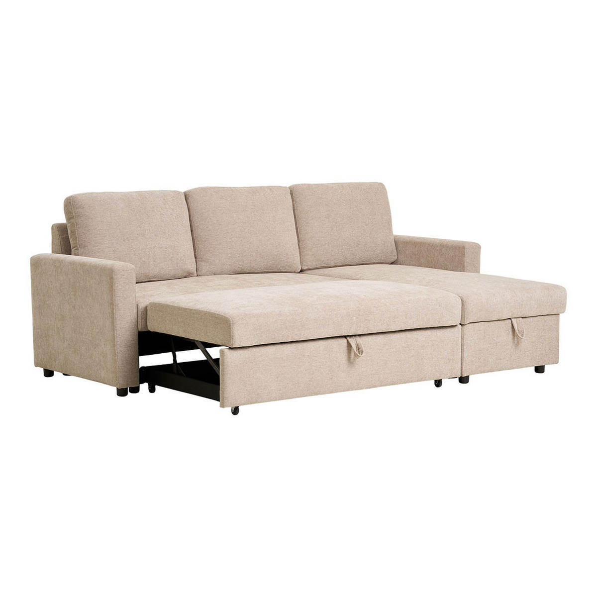 SCHLAFSOFA, Belfast, Sandfarben, Polyester, 150 x 218 x 87 cm - Sandfarben, Textil (150/87/218cm) - ebuy24