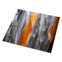 GLASPLATTE 80x60 cm – Strukturelle Natur - Braun, Glas (0.4/80/60cm) - ArtPrintCave