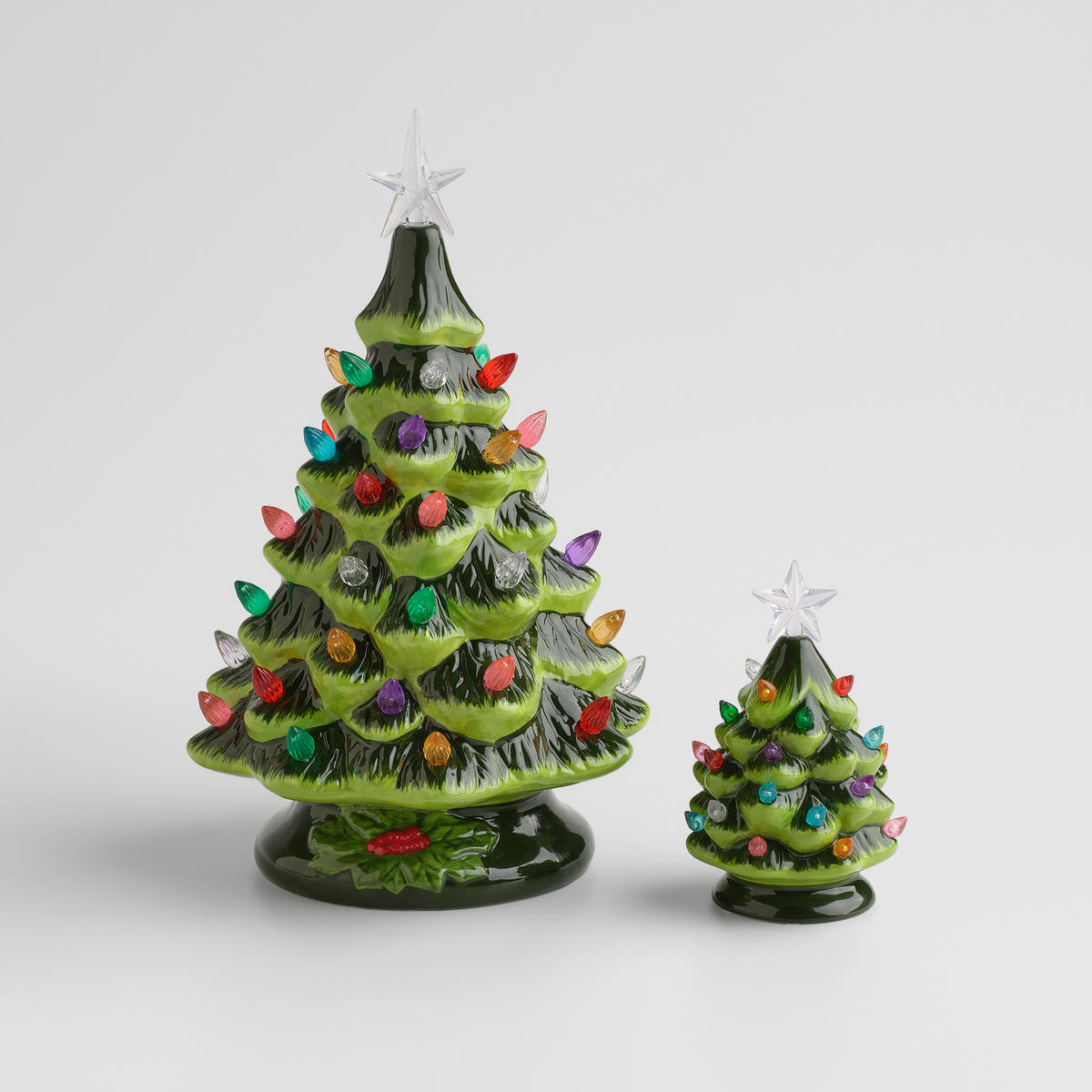 LEDFIGUR Starferno, Grün, 30.5 x 17.5 x 18.6 cm, Dekorative Weihnachtsdeko - Grün, Keramik (17.5/30.5/18.6cm) - home&you