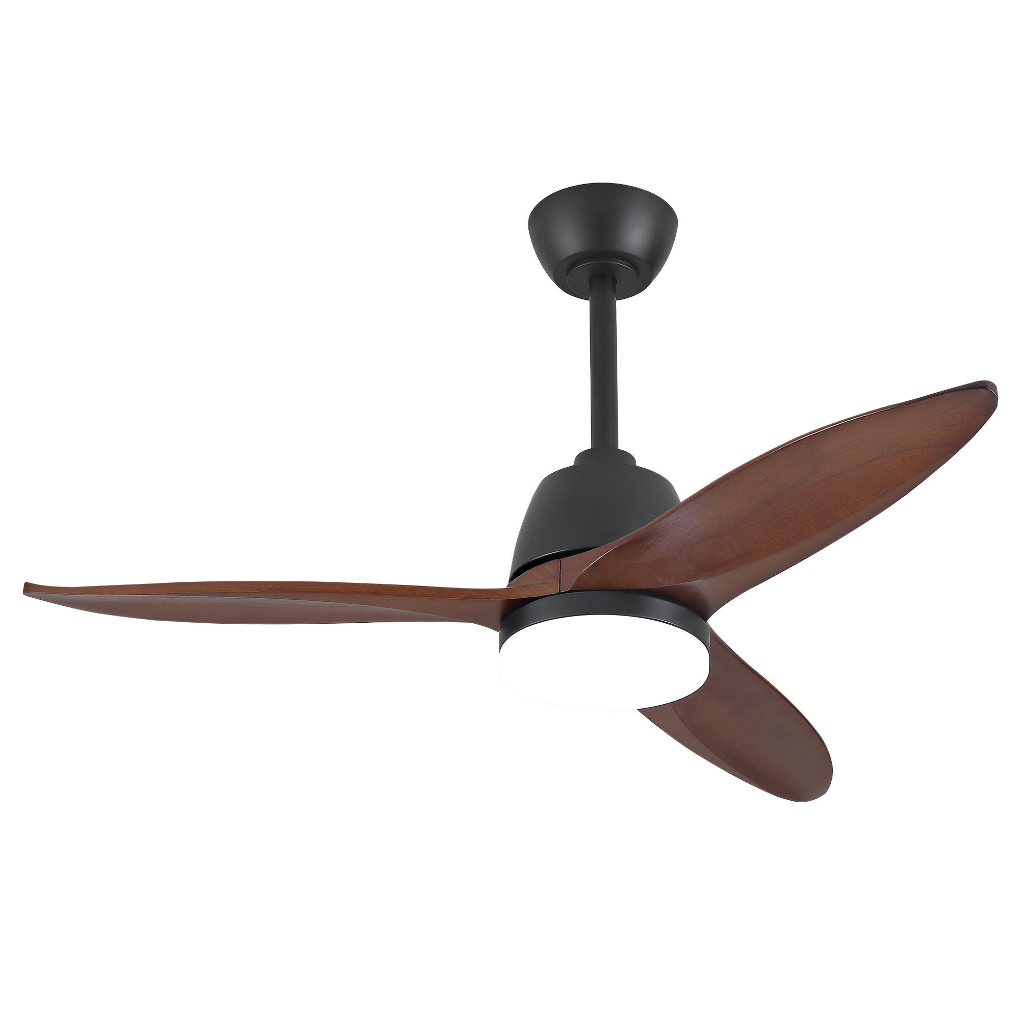DECKENVENTILATOR DE-16250 36 Zoll mit Steuergriff & LED Naturholz - Walnussfarben, Holz (107/107/45cm) - ComfortXL