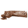 ECKSOFA MADELINE Braun Cord - Dunkelbraun/Schwarz, Kunststoff/Textil (325/224cm) - KAWOLA