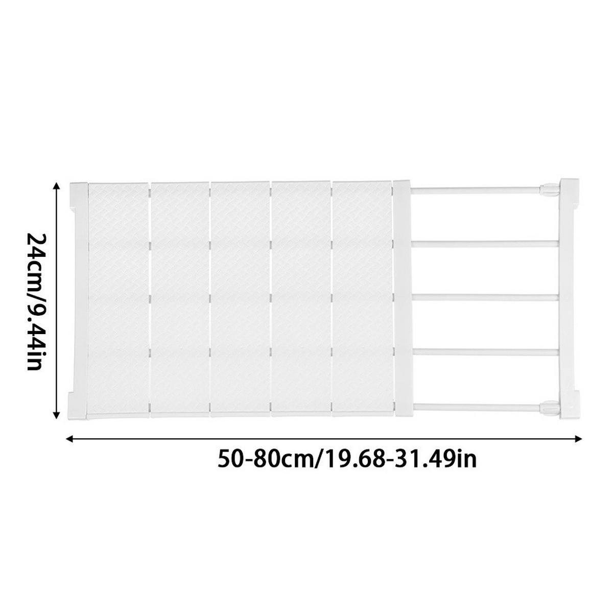 SCHRANK-SPANNREGAL in Weiß Verstellbares - Weiß, Kunststoff (24/50/1.5cm) - Livingandhome