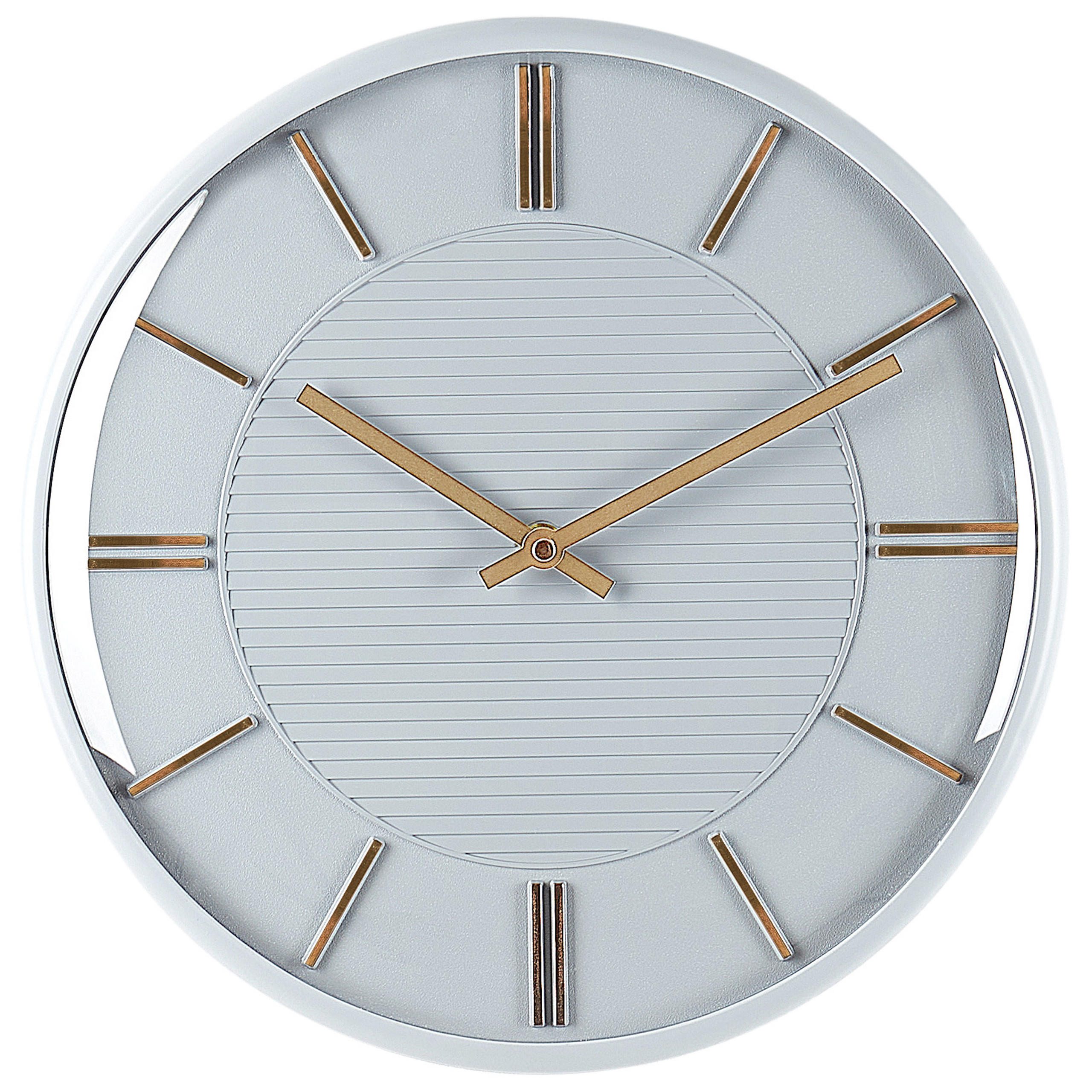 WANDUHR Kunststoff gold/grau Daroca - Grau, Kunststoff (34/34/3cm) - Beliani