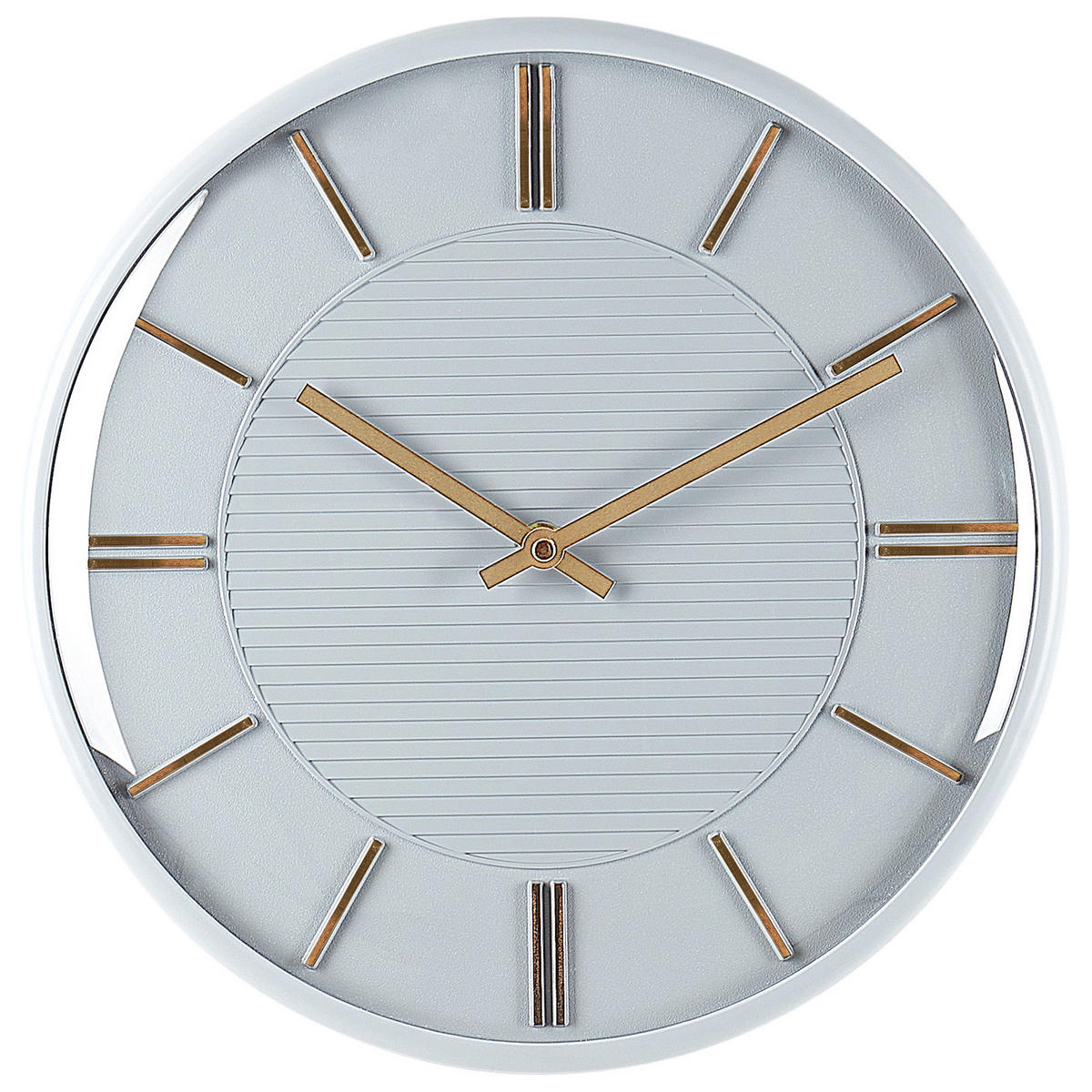 WANDUHR Kunststoff gold/grau Daroca - Grau, Kunststoff (34/34/3cm) - Beliani