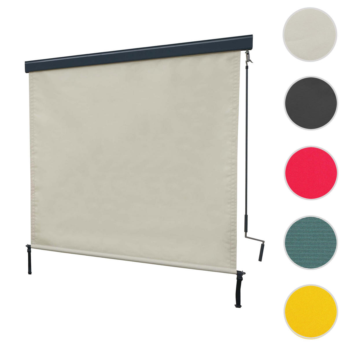 VERTIKALMARKISE Cremeweiß - Weiß, Textil (180/250/8cm) - MCW