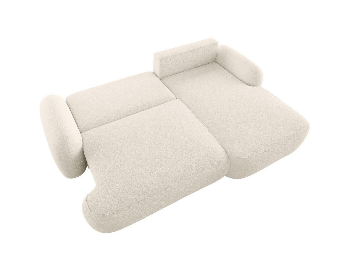 ECKSOFA MOLLY L Rechts QUELLE 01 mit Schlaffunktion - Beige, Textil (275/175cm) - Bedante