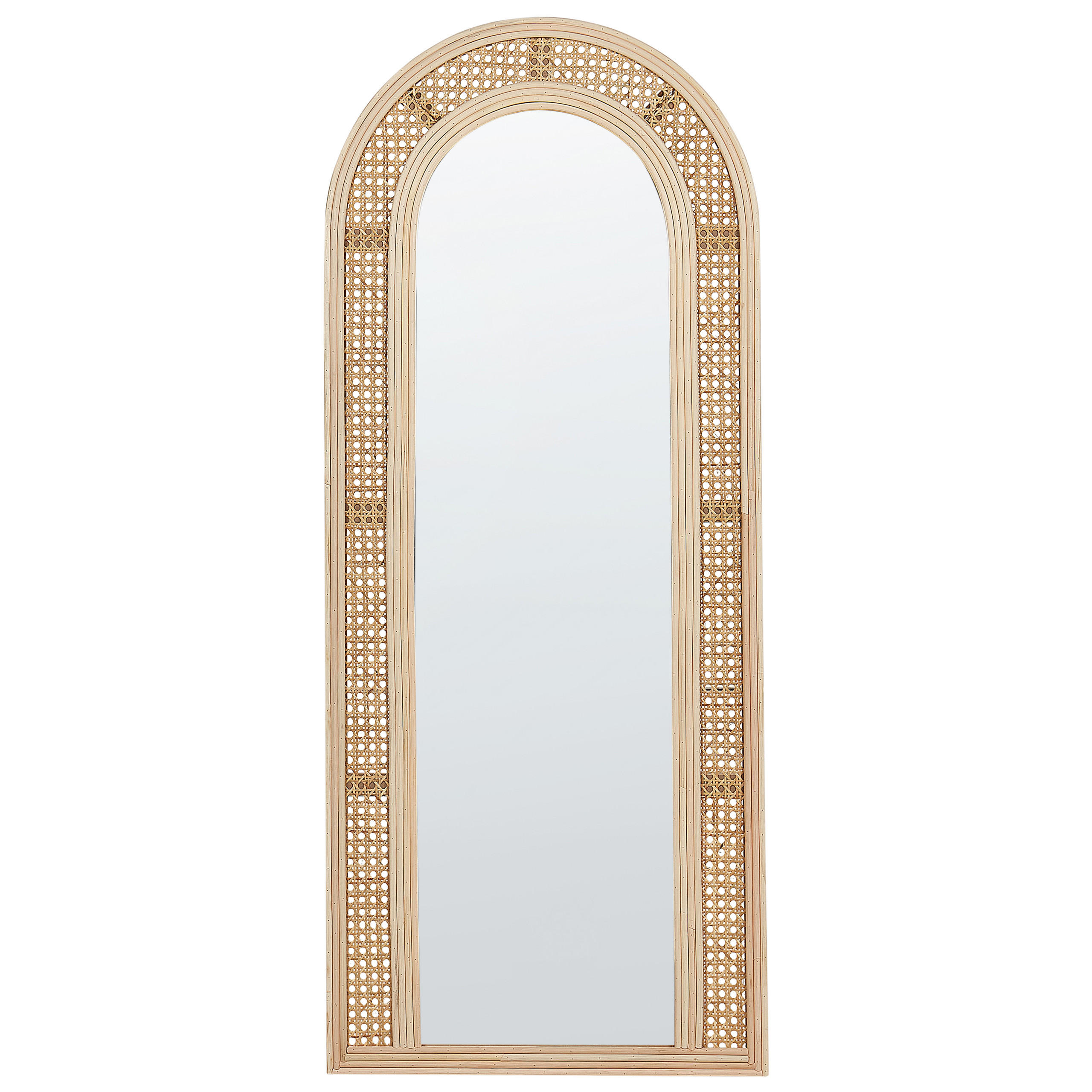 Beliani Wandspiegel Natur 50x120x2 cm