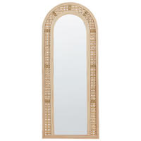 WANDSPIEGEL 50/120 cm Rattan Naturfarben Franey - Naturfarben, Naturmaterialien (50/120/2cm) - Beliani