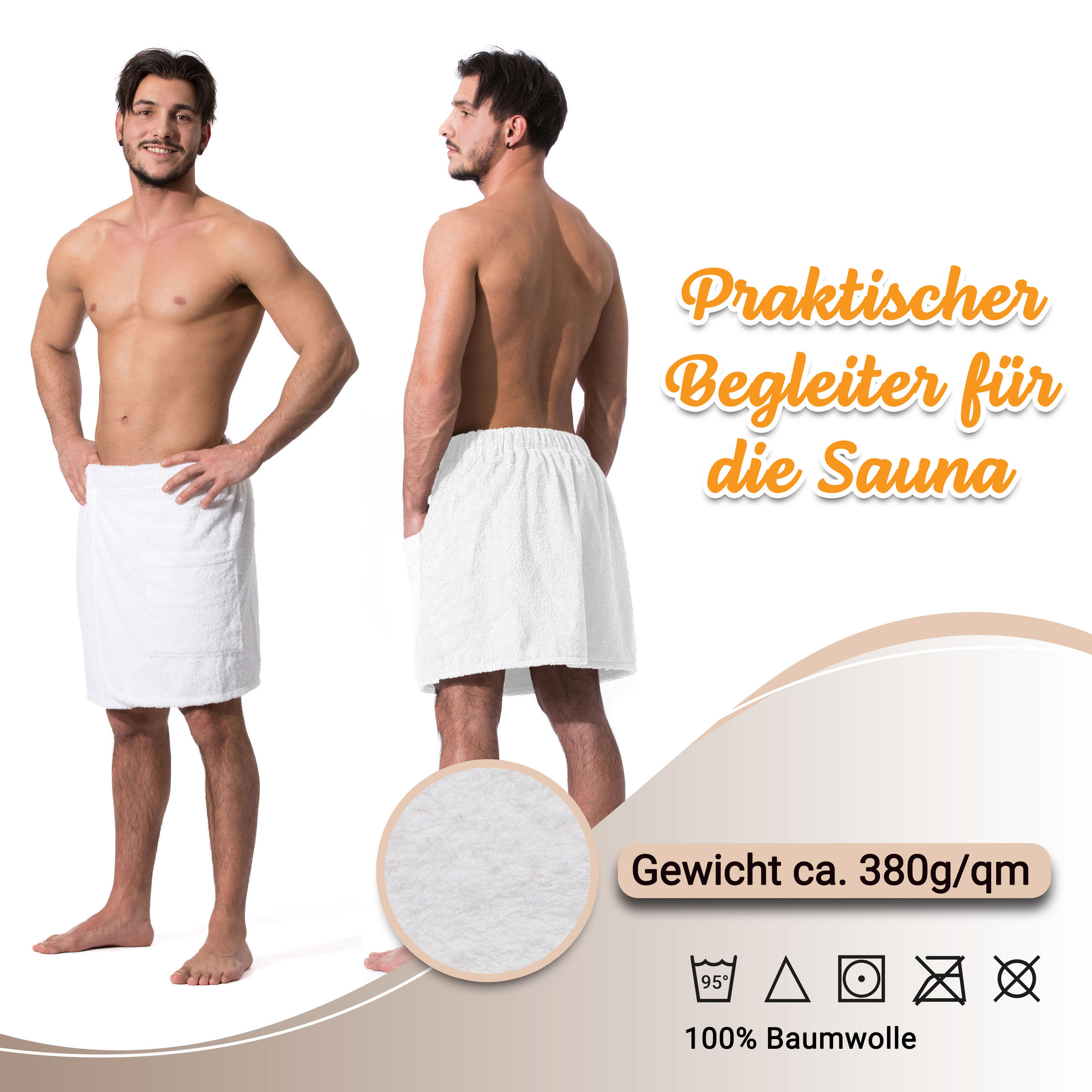 BADEMANTEL, L/XL, 100% Baumwolle, Weiß - Weiß, Textil (L/XLnull) - Zollner