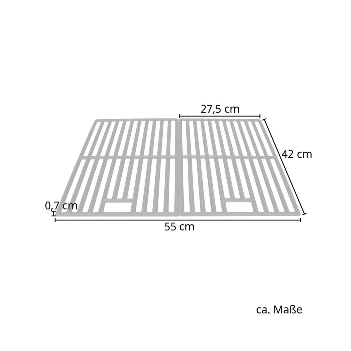 GRILLROST HERO Gusseisen (2er Set) - Schwarz, Metall (55/42cm) - TAINO