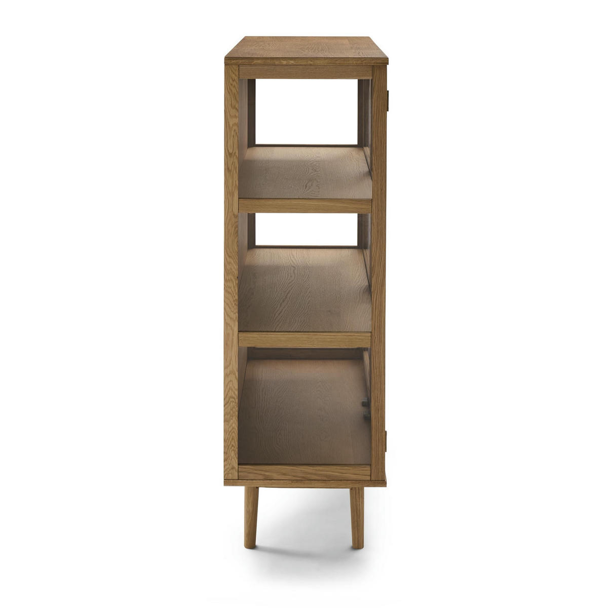 HIGHBOARD Eiche massiv - Eichefarben/Braun, Holz/Holzwerkstoff (100/125/40cm) - Furnhouse