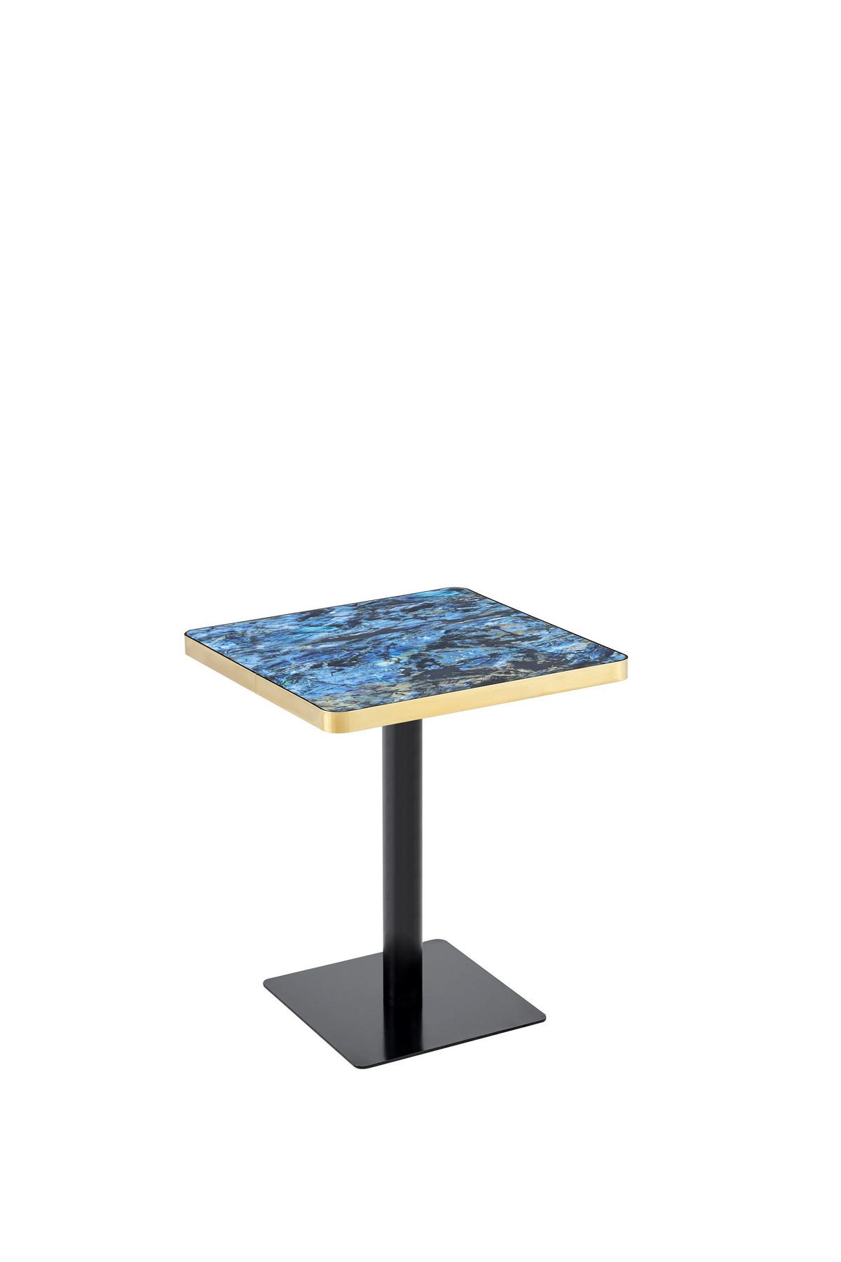 BARTISCH 60/60/74 cm mit Marmor-Optik DE-40031 Blau - Blau, Metall (60/60/74cm) - ComfortXL