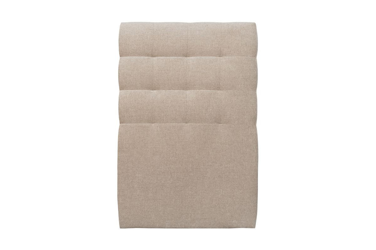KOPFTEIL gepolstert - Gesteppt – Beigebrauner Stoff - 90 cm - Beige/Braun, Karton/Holz (90/120/10cm) - Sommeil de Plomb