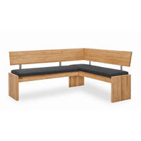 ECKBANK mit Truhe Dani 1 für 5 Personen Massivholz Wildeiche/Grau - Wildeiche/Grau, Holz (192/167cm) - 58aufmkessel