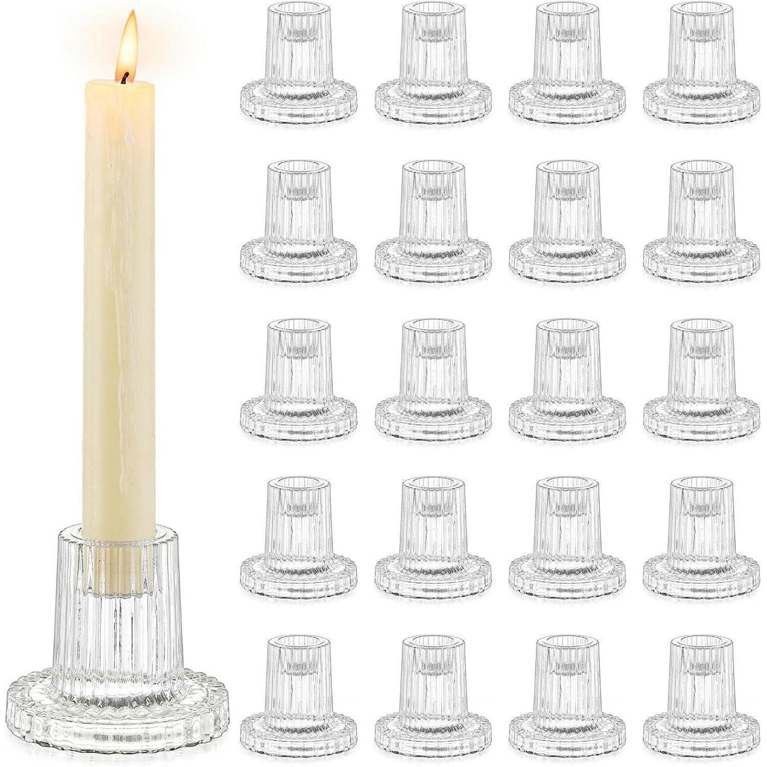 KERZENSTÄNDER 20er Set Glas Transparent 7 cm - Transparent, Glas (5/5/15cm)