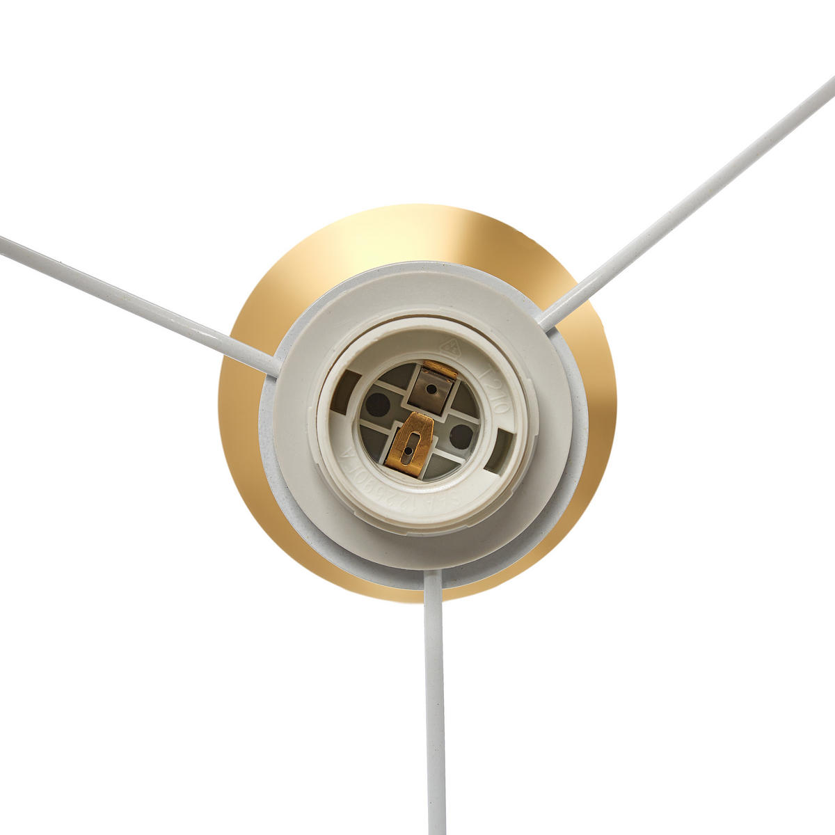 STEHLAMPE - Goldfarben, Kunststoff/Textil (43/43/156cm) - Relaxdays