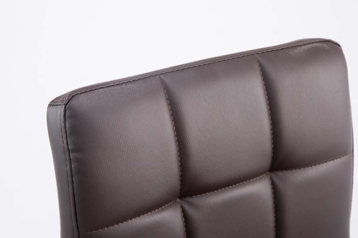 BARHOCKER 2er Set Bangko Kunstleder Braun - Braun, Leder/Metall (44/74/49cm) - DELUKE