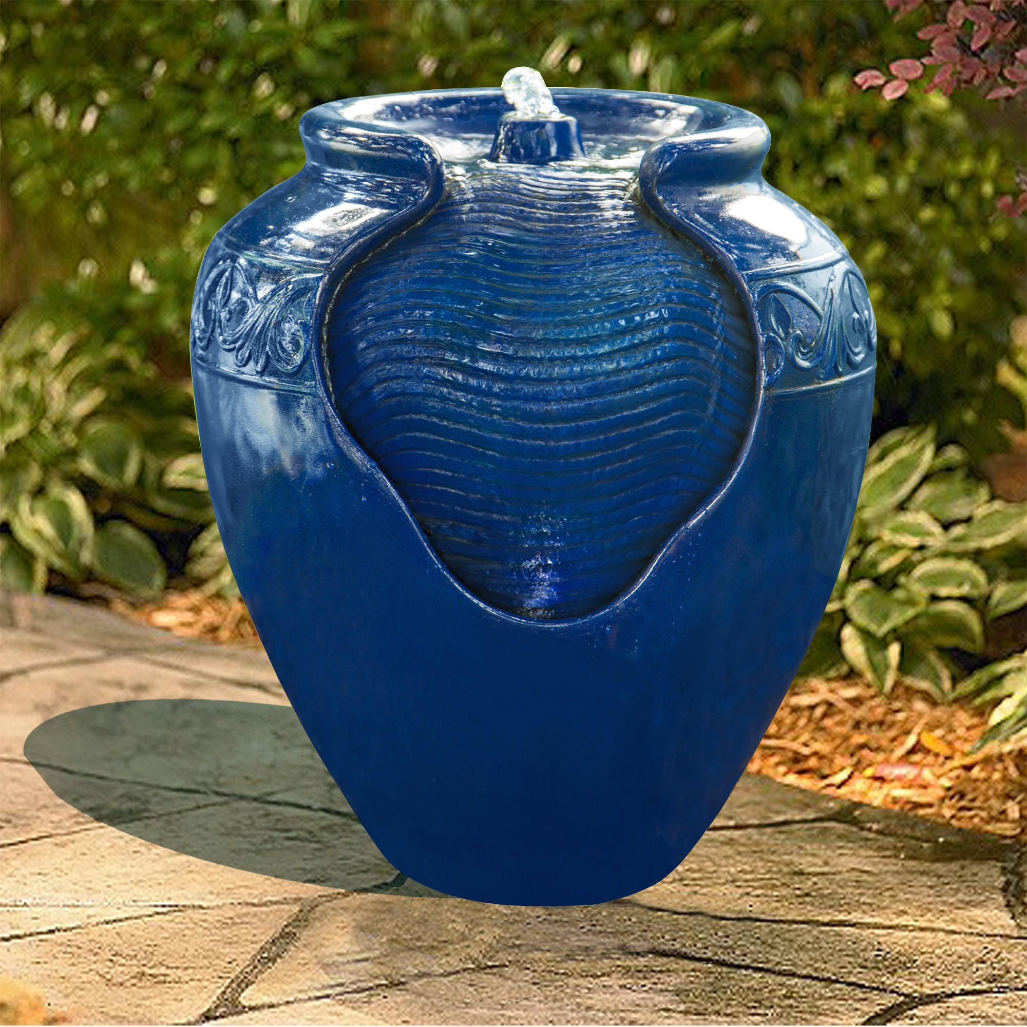 GARTENBRUNNEN Blau - Blau, Kunststoff (43/39/43cm) - Teamson Home