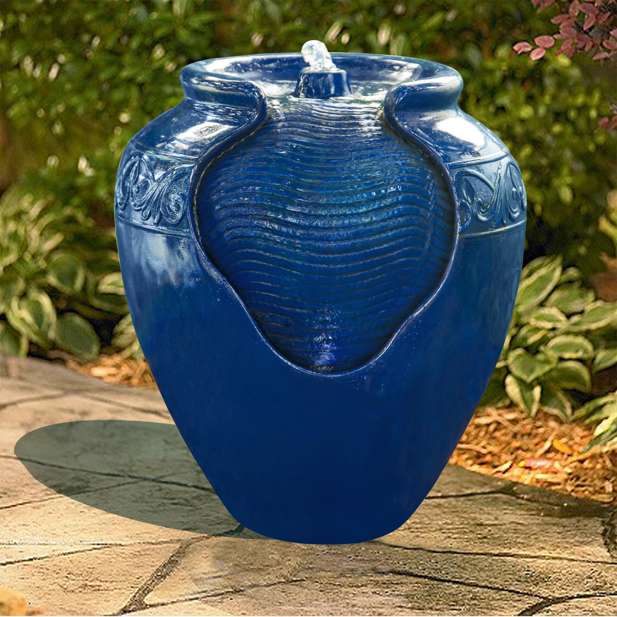 GARTENBRUNNEN Blau - Blau, Kunststoff (43/39/43cm) - Teamson Home
