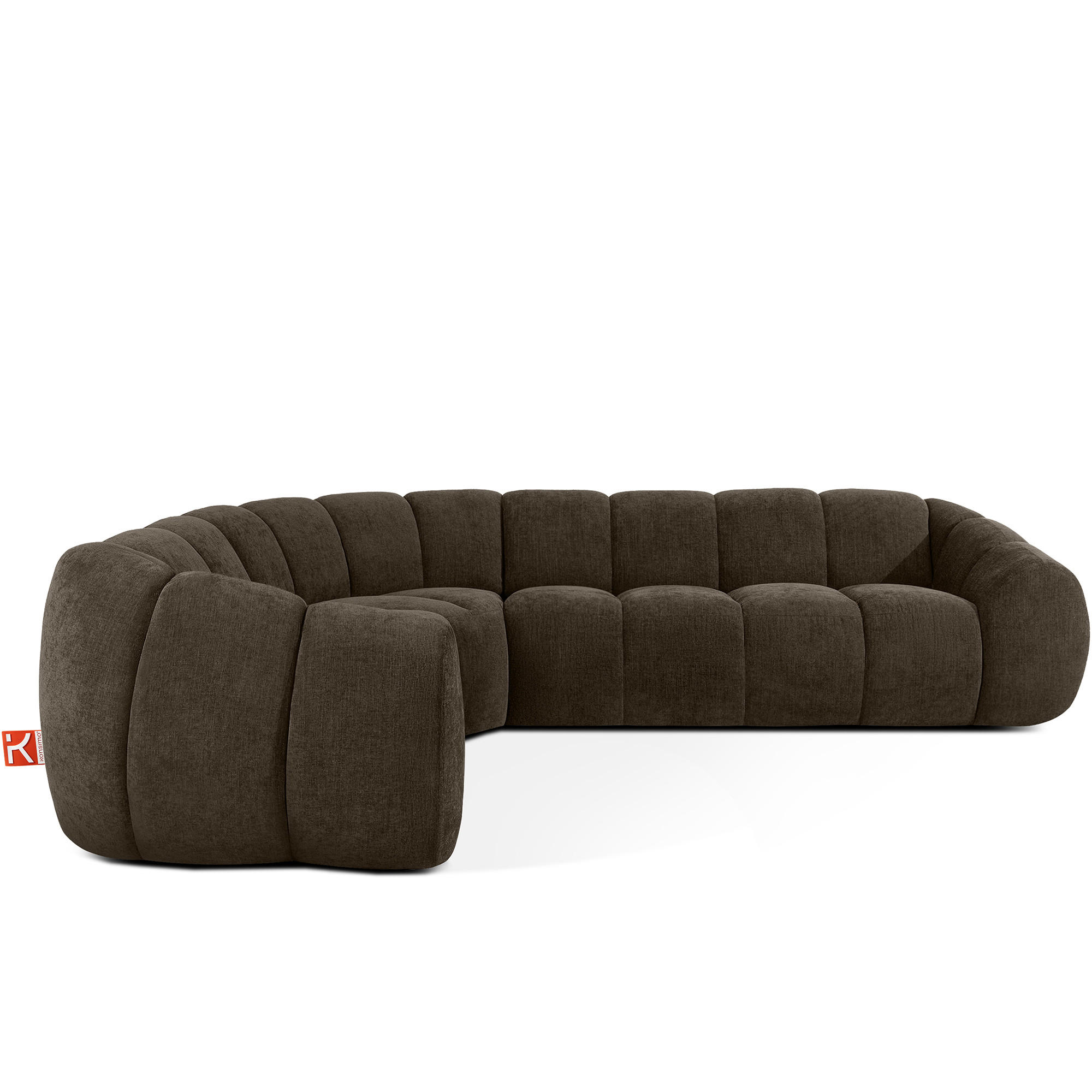 ECKSOFA LINKS FLAVA, Braun - Braun, Holz/Holzwerkstoff (310/230cm) - KONSIMO®