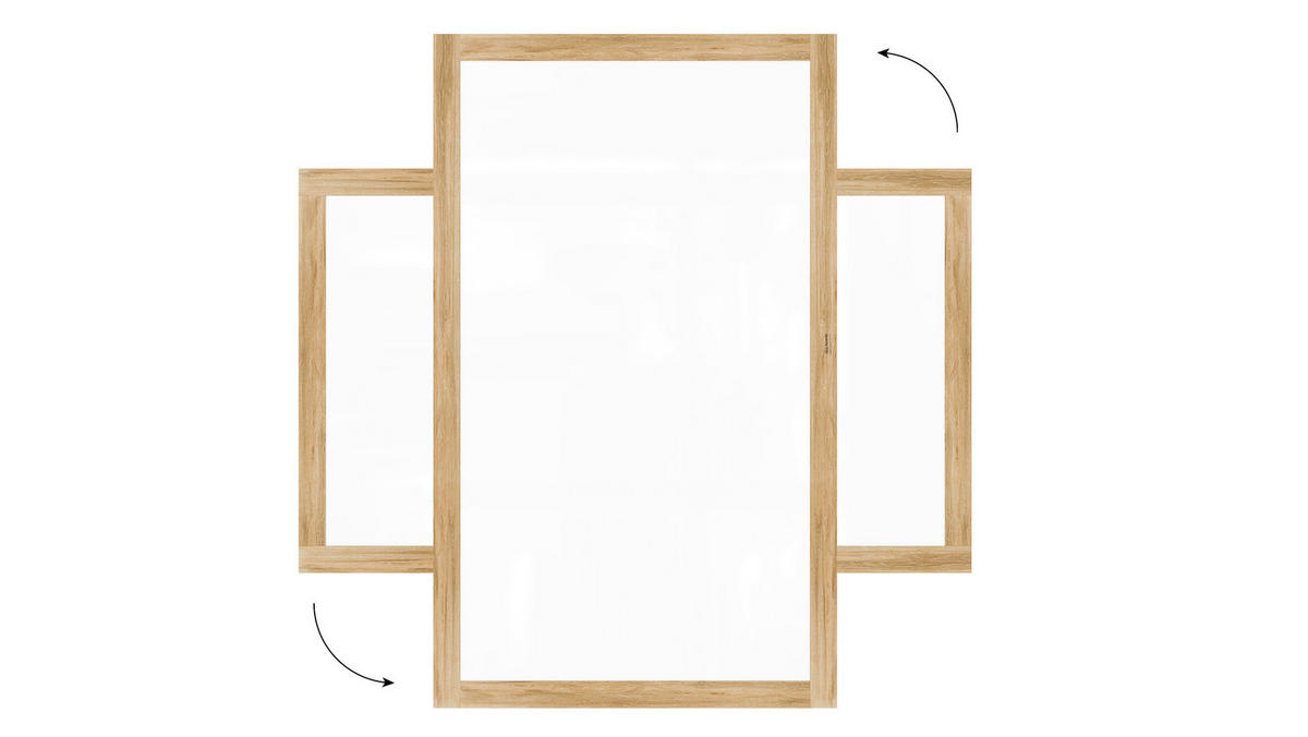 MAGNETISCHES Whiteboard, trocken abwischbar PREMIUM 200x120cm, massiver Rahmen im Eichendesign - Weiß, Metall (200/120/2cm) - ALLboards