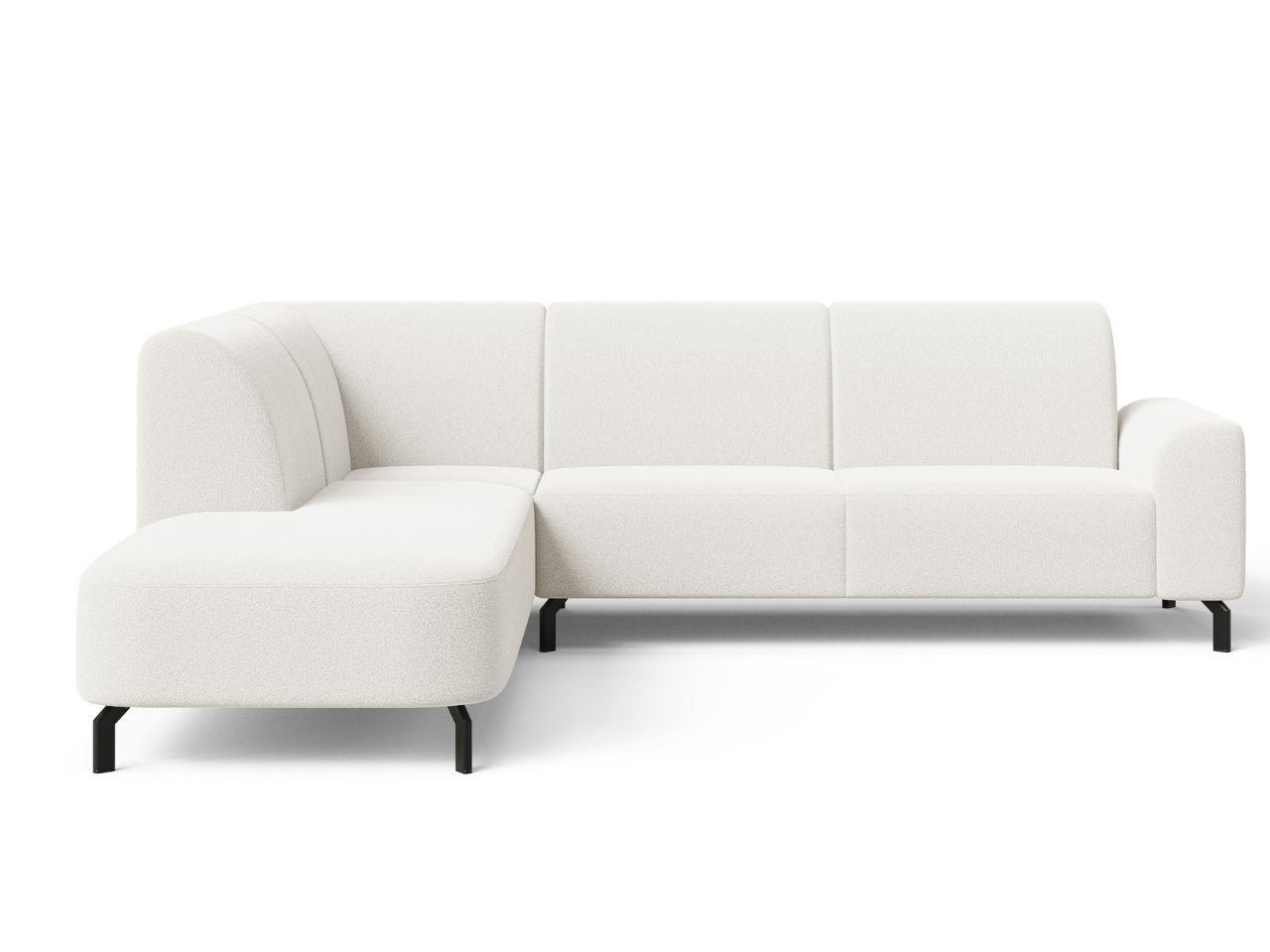 ECKSOFA Regento Weiß Links - Schwarz/Weiß, Holz/Textil (277/218cm) - Graingold