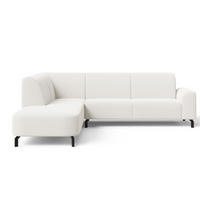 ECKSOFA Regento Weiß Links - Schwarz/Weiß, Holz/Textil (277/218cm) - Graingold