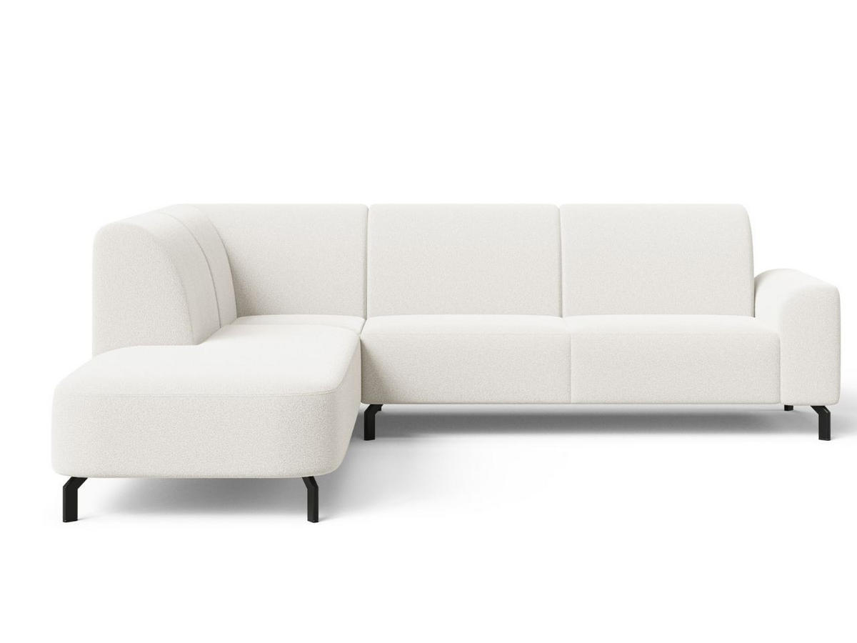 ECKSOFA Regento Weiß Links - Schwarz/Weiß, Holz/Textil (277/218cm) - Graingold