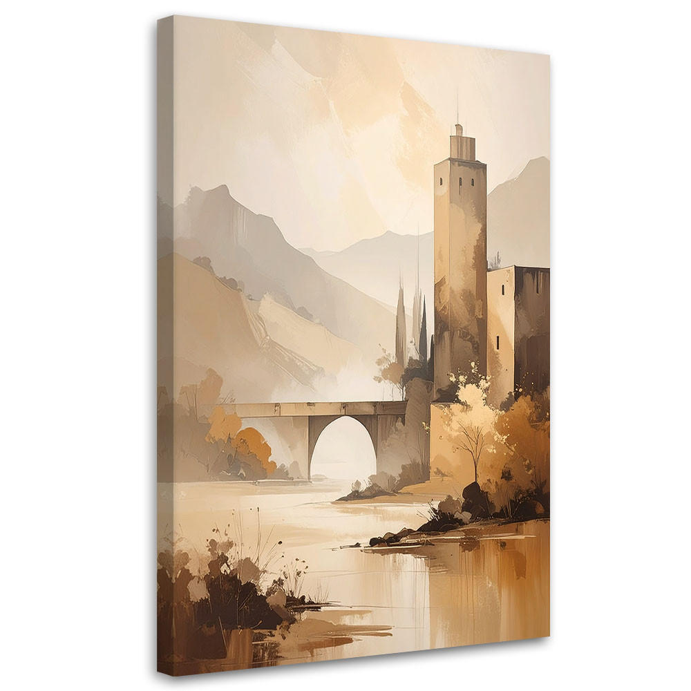 LEINWANDBILD Landschaften 80x120cm - Beige, Textil (80/120cm) - Feeby