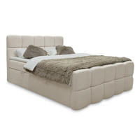 BOXBETT Calgary 180x200 Stoff beige - Beige, Textil (180/200cm) - Juskys