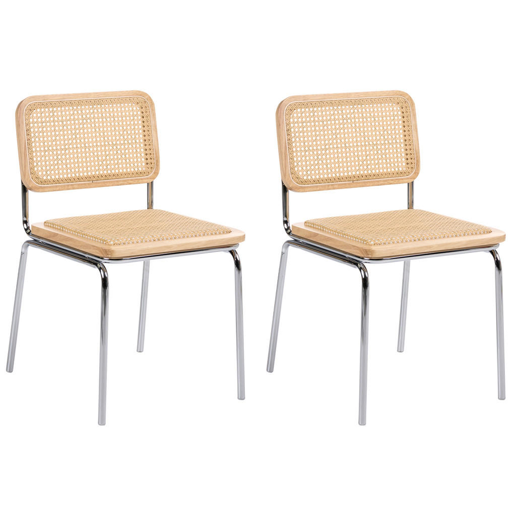 SCAUN DE BUCĂTĂRIE set de 2 polyrattan maro deschis Corvallis