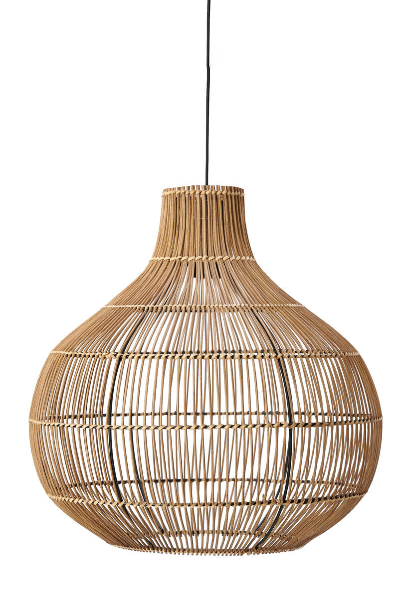 HÄNGELAMPE Pacino Braun Ø50/51,5 cm - Braun, Holz (50/50/51.5cm) - Light & Living