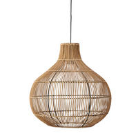 HÄNGELAMPE Pacino Braun Ø50/51,5 cm - Braun, Holz (50/50/51.5cm) - Light & Living