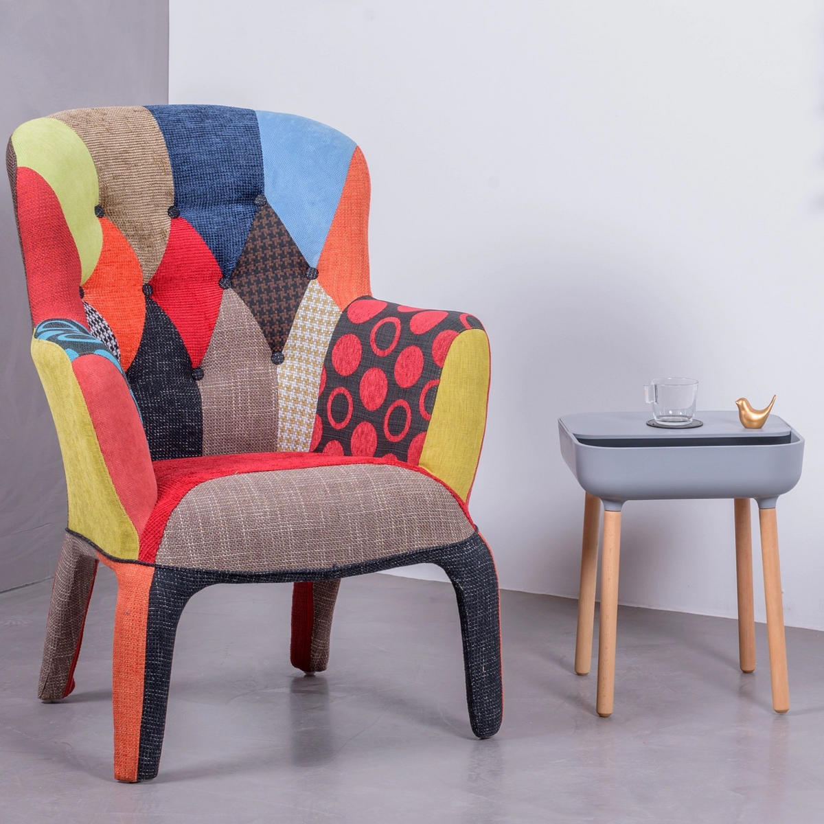 BEISTELLTISCH Quadratisch Grau 40/33/48 cm - Grau, Kunststoff (40/33/48cm) - Nest Dream