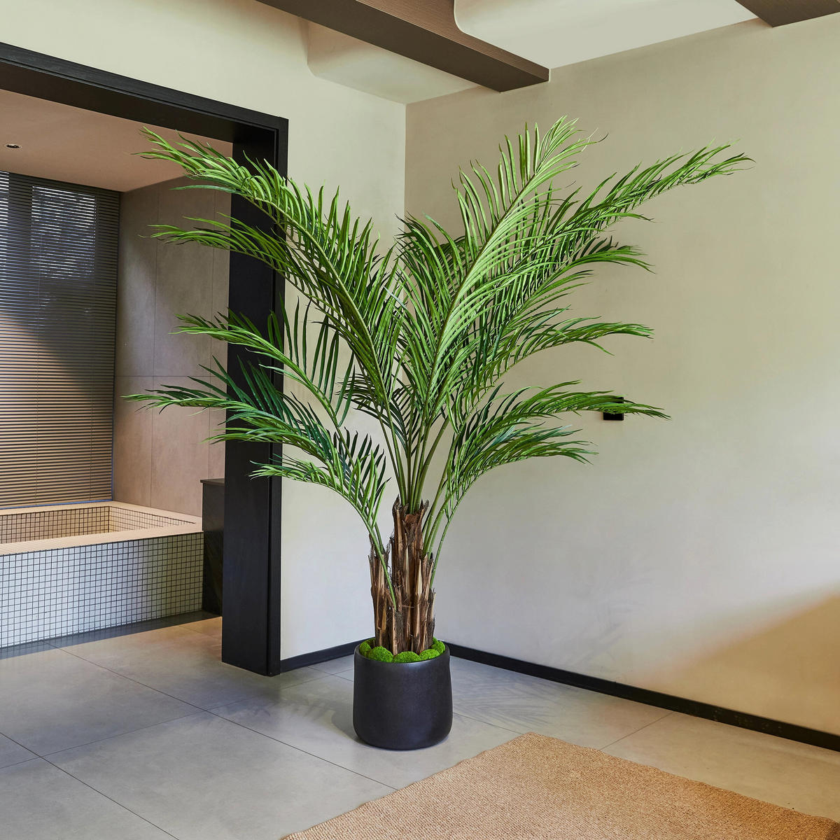 KUNSTBAUM Künstliche Kentia-Palme – Caliora 210 cm - Grün, Kunststoff (210cm) - aplanta