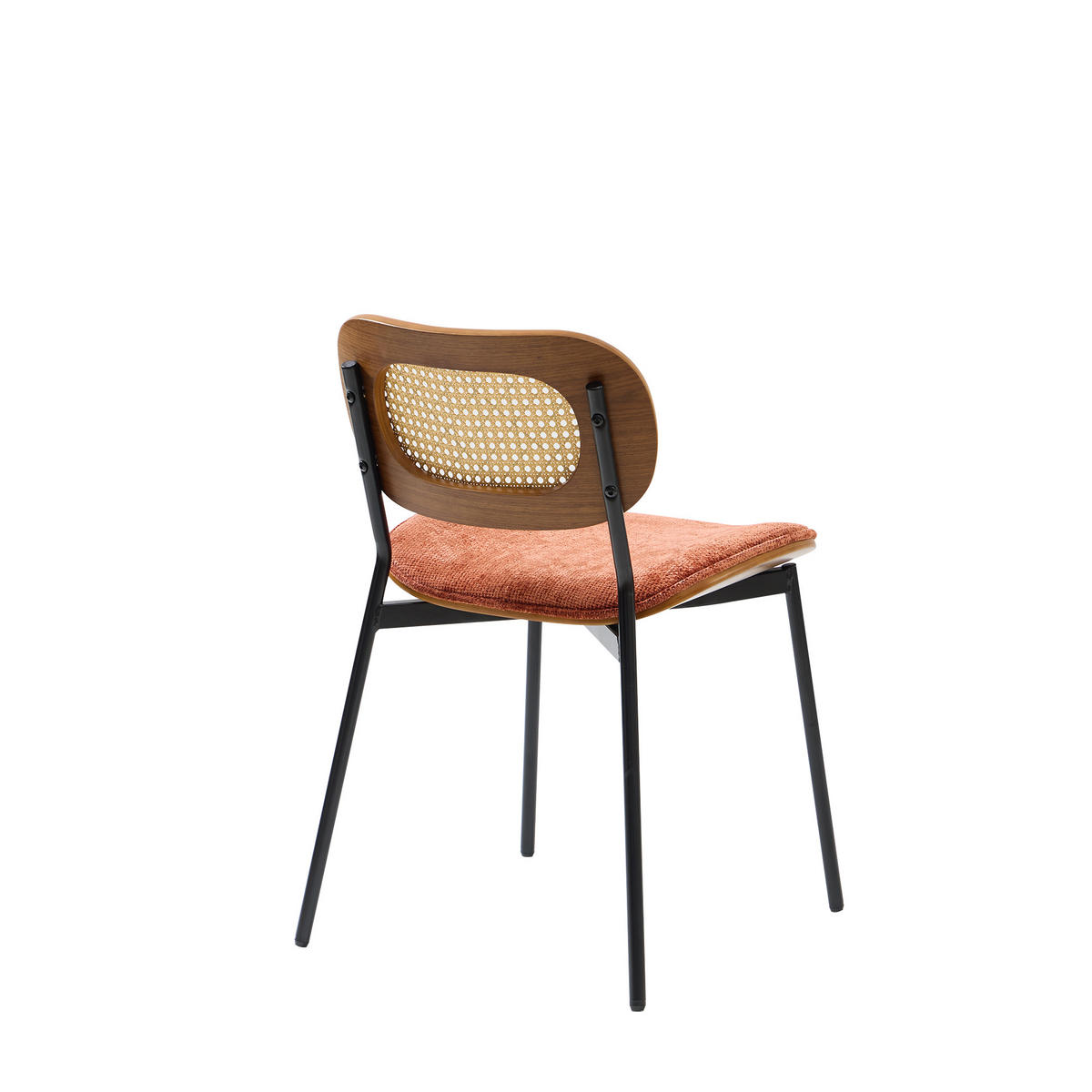 STUHL 2er-Set Kunstleder Terracotta - Schwarz, Textil (46/75/55cm) - Nordlys