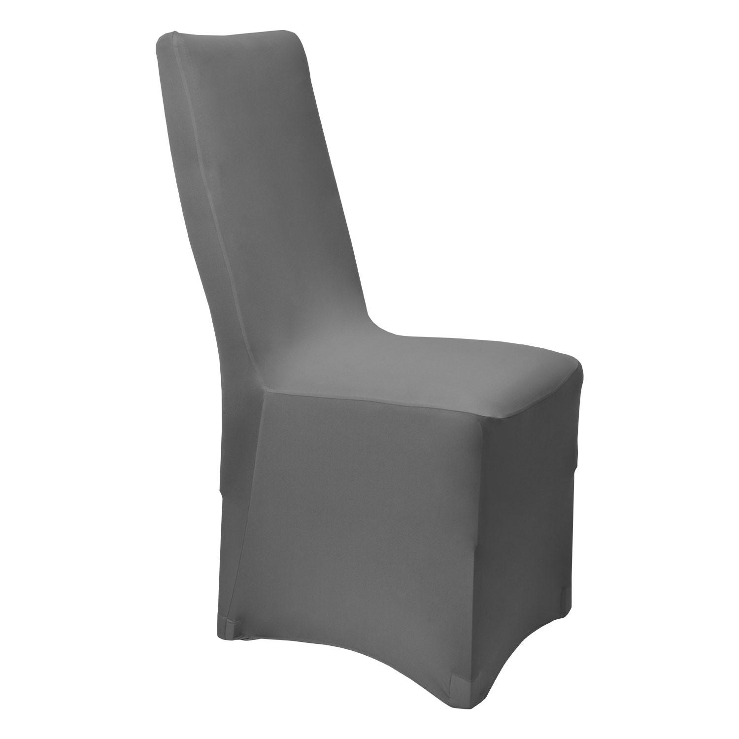 STUHLHUSSE Leona Stretch Bankett 95x45cm Anthrazit - Grau, Textil (45/95cm) - Beautissu 