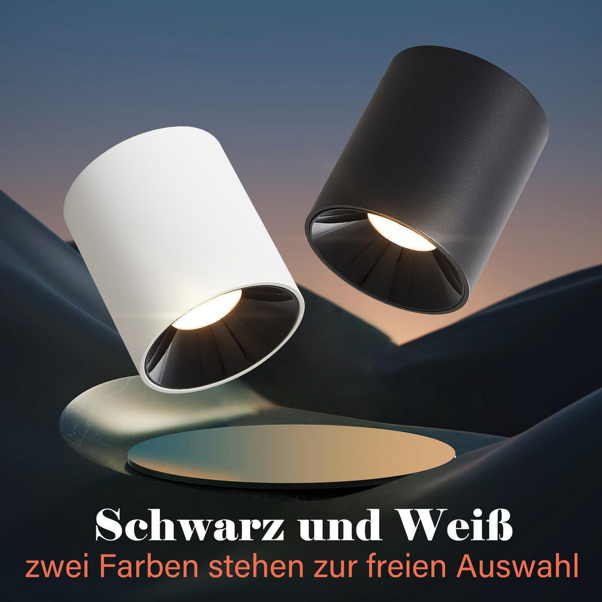 LED-SPOTLEUCHTE Kraft 6/6/7 cm - Schwarz, Metall (5.5cm) - Nettlife