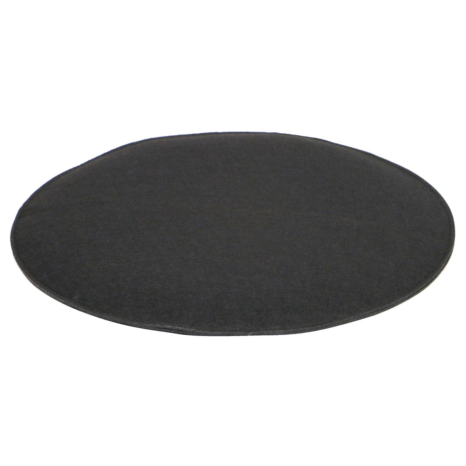 IDIMEX Filz Sitzkissen JONITA 2er Set – Runde Schwarze Stuhlpolster, 35x35 Cm, Für Innen & Außen
