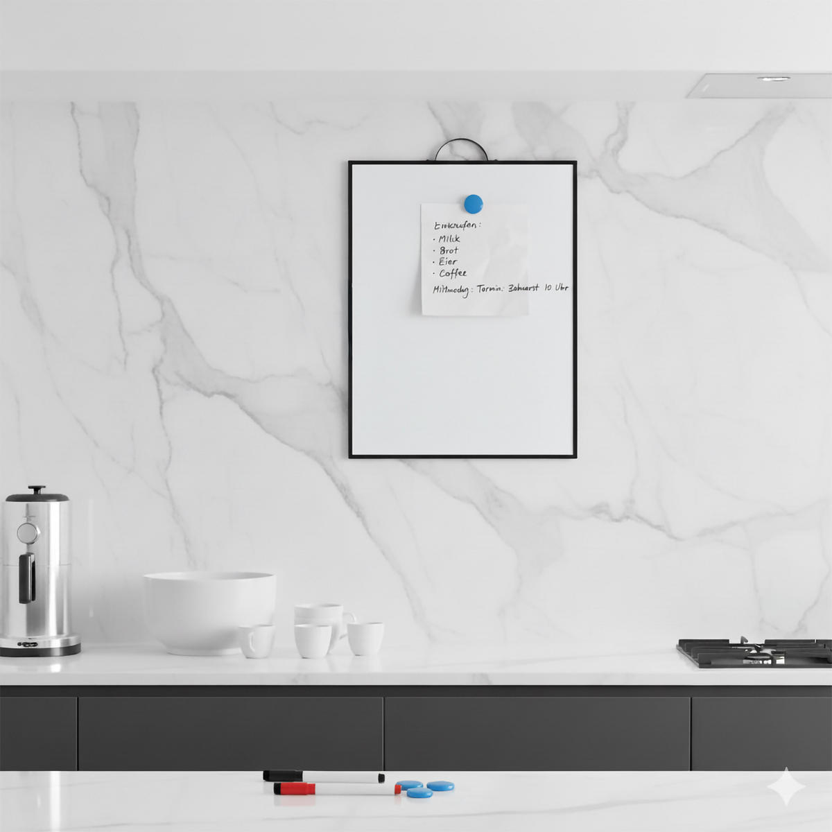 WHITEBOARD - Multicolor, Papier/Metall (30/40/1.5cm) - Relaxdays