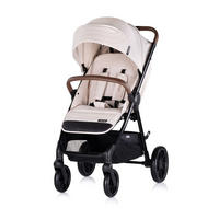 KINDERWAGEN Ultera hellbraun klappbar Korb Federung Hinterradbremse Gurt - Champagner, Metall (75/56/102cm) - Chipolino
