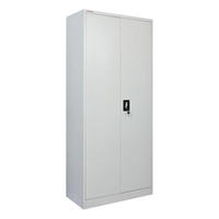 FLÜGELTÜRENSCHRANK Elephant 180x80x40cm 6 Fächern & Kleiderstange Lichtgrau - Hellgrau, Metall (80/180/40cm) - PROREGAL
