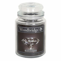DUFTKERZE Woodbridge - Schwarz, Naturmaterialien/Glas (17cm)