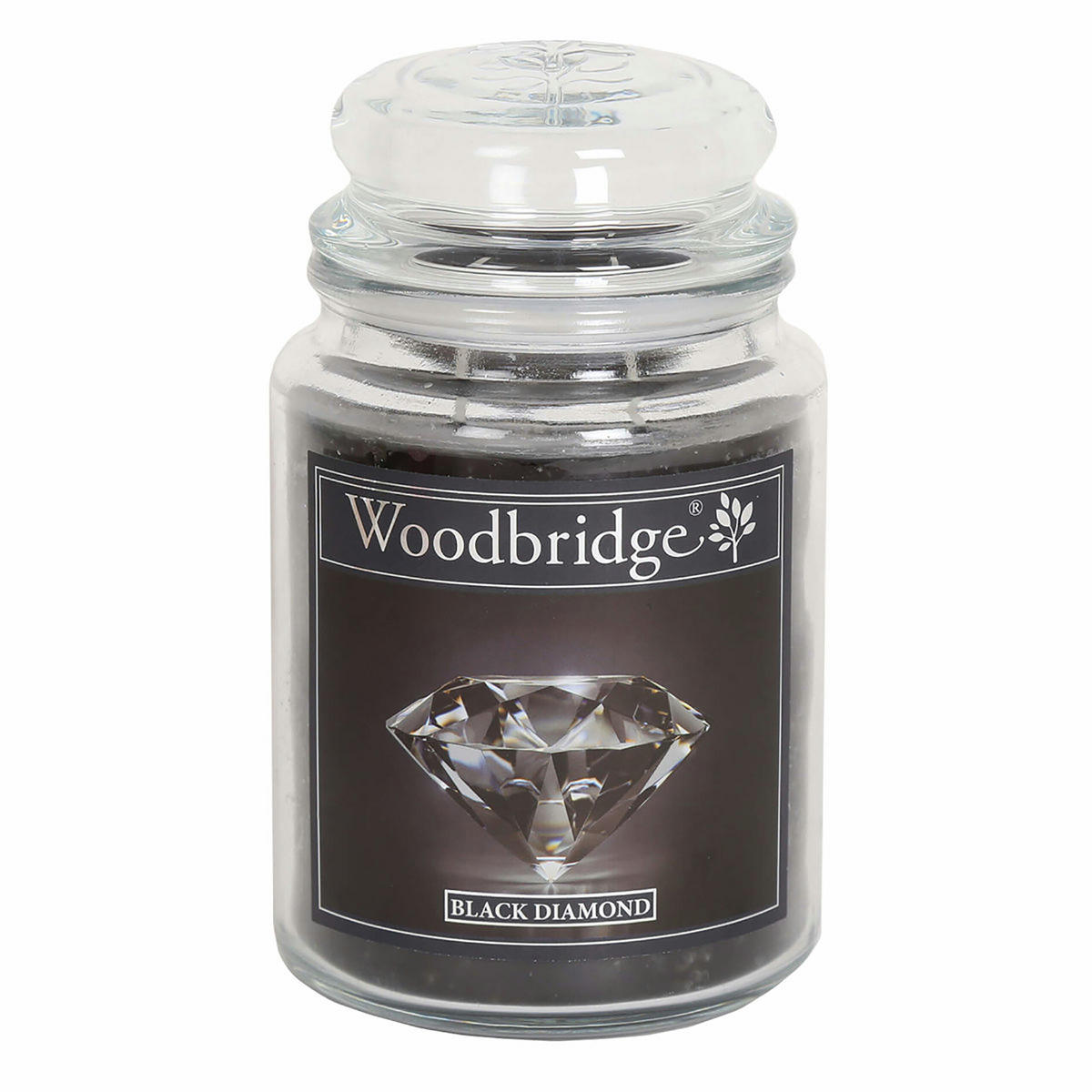 DUFTKERZE Woodbridge - Schwarz, Naturmaterialien/Glas (17cm)