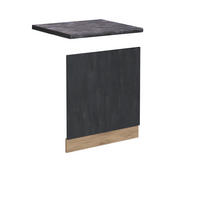 FRONTBLENDE R-Line Schwarz Beton 60 cm AP Anthrazit - Eiche Wotan/Schwarz, Holzwerkstoff (60/57.2/1.6cm) - Vicco