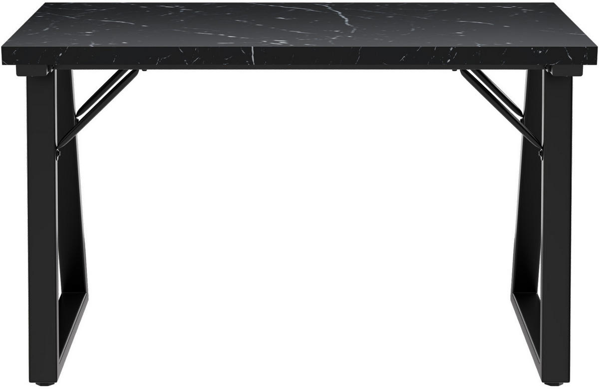 ESSTISCH in Holz, Metall 120/60/75cm - Schwarz, Holzwerkstoff (60/120/75cm) - HOMAVO