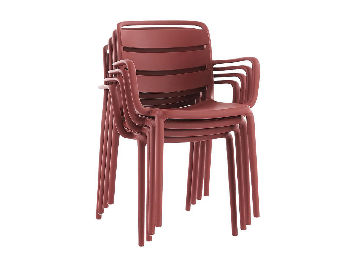 GARTENSTUHL - 2 -Sitzer - Polypropylen - terracotta - MOAH - Braun, Kunststoff (60/81/56.5cm) - Vente-Unique