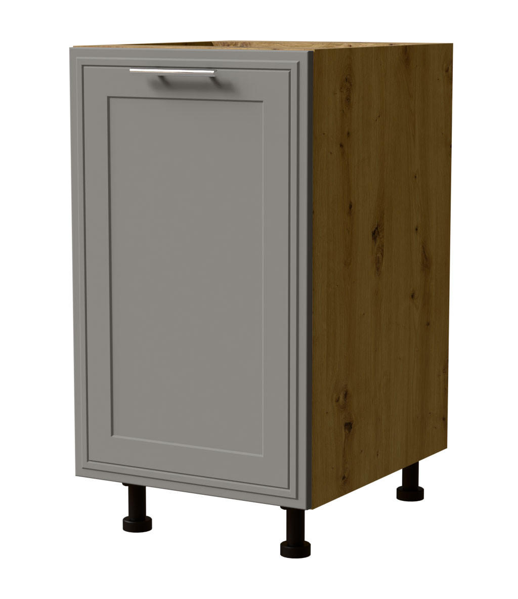UNTERSCHRANK Salo D1D/45 Eiche Artisan / Dust Grey Matt 45 / 50 / 82cm - Eiche Artisan/Grau, Holz/Holzwerkstoff (45/82/50cm) - Feldmann-Wohnen