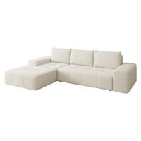ECKSCHLAFSOFA Tonseo L, Seite: Links - Sandfarben/Schwarz, Holz/Kunststoff (275/173cm) - MIRJAN24